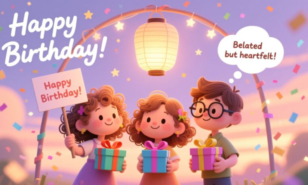 Belated Happy Birthday Wishes for Friends