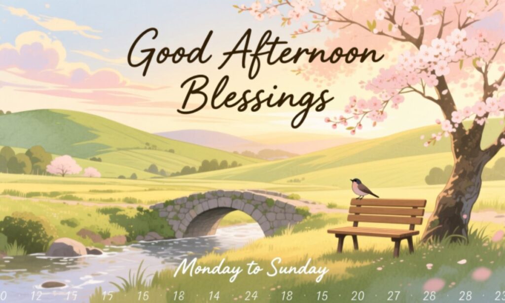 Good Afternoon Blessings (Monday to Sunday)