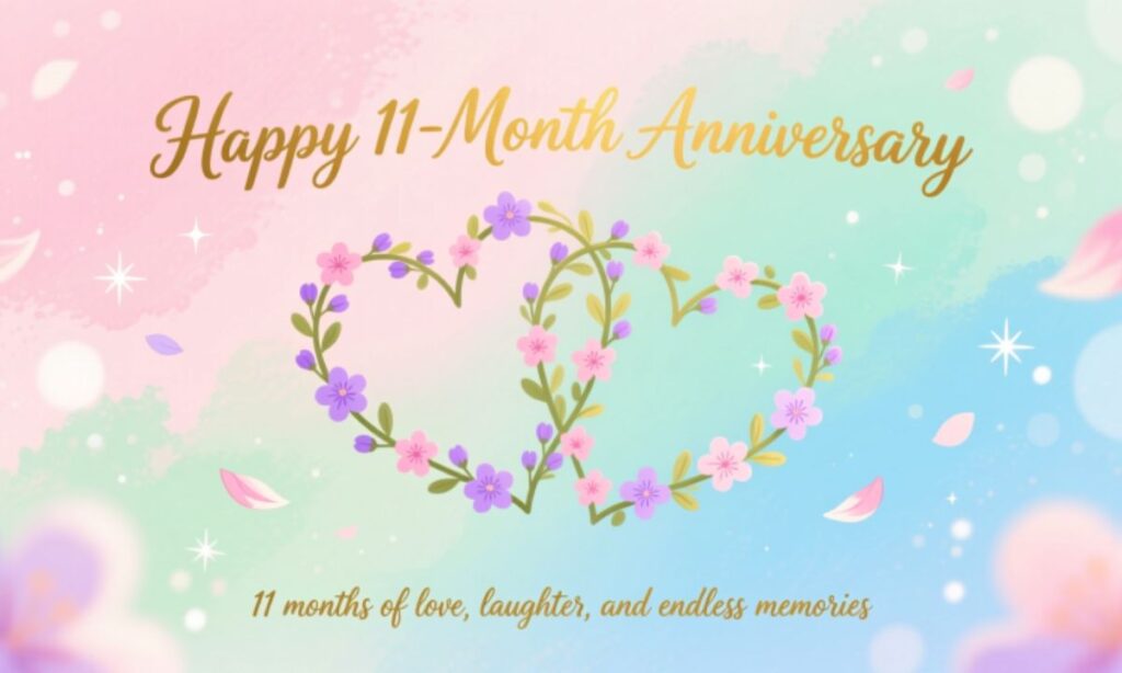 Happy Eleven Month Anniversary Wishes for Social Media
