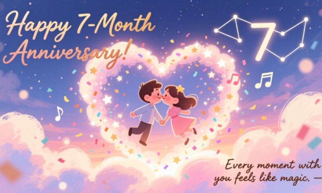 Happy Seven Month Anniversary Messages for Social Media