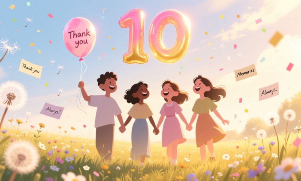 Happy Ten Month Anniversary Wishes for Friends