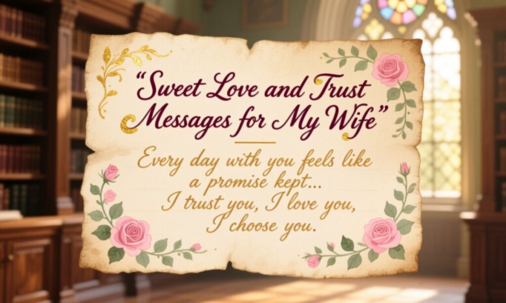 Sweet Love and Trust Messages for My Wife